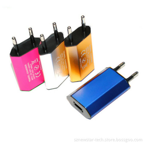 Hot Sellable 5V, 1A Aluminium Wall Charger (NSTC013)